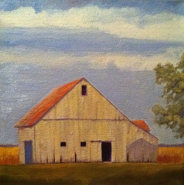 BARN: RED ROOF, BLUE DOORS by Jane Wallor Collins