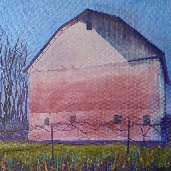 BARN WITH GRAPEVINES by Jane Wallor Collins