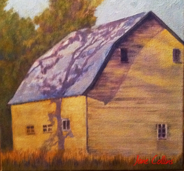 BARN WITH SHADOWS by Jane Wallor Collins