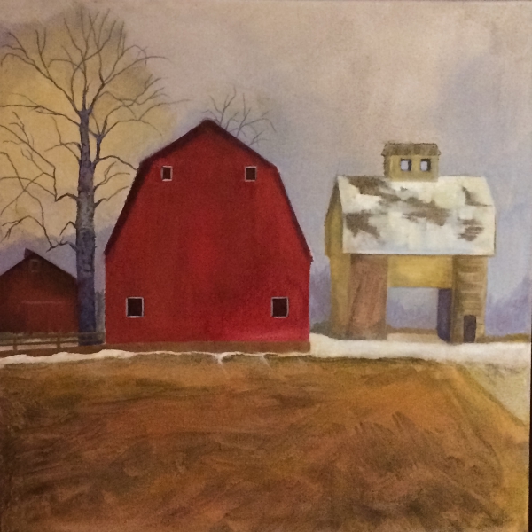 BARN WITH CORNCRIB by Jane Wallor Collins