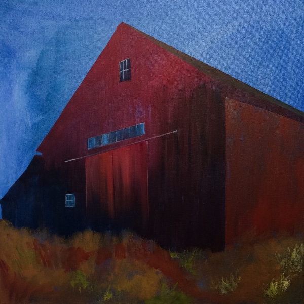 RED BARN AT MIDDAY by Jane Wallor Collins