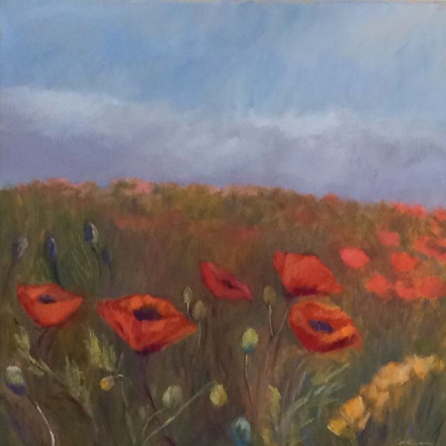 WILD POPPIES II by Jane Wallor Collins