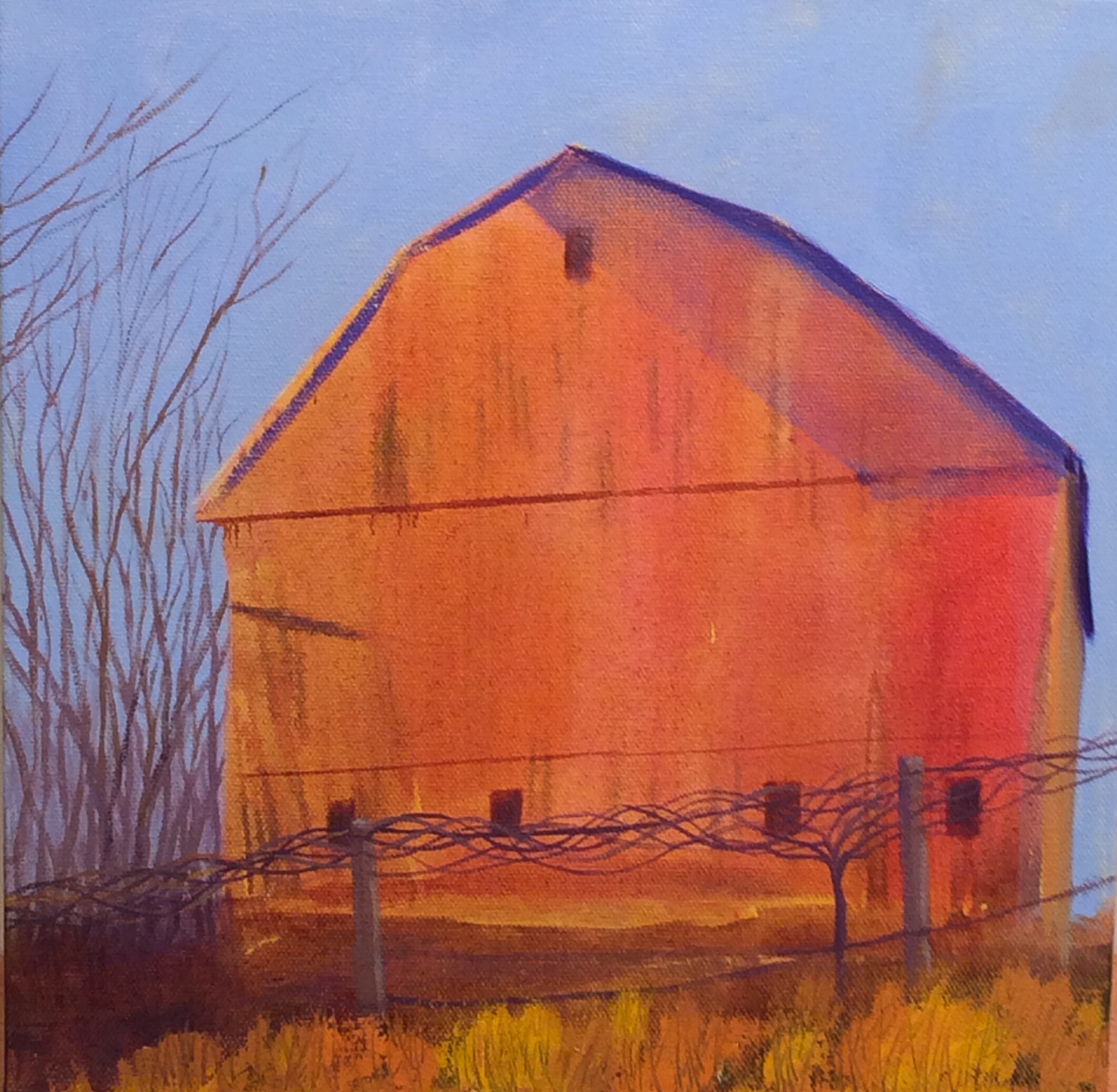 BARN WITH GRAPEVINES by Jane Wallor Collins