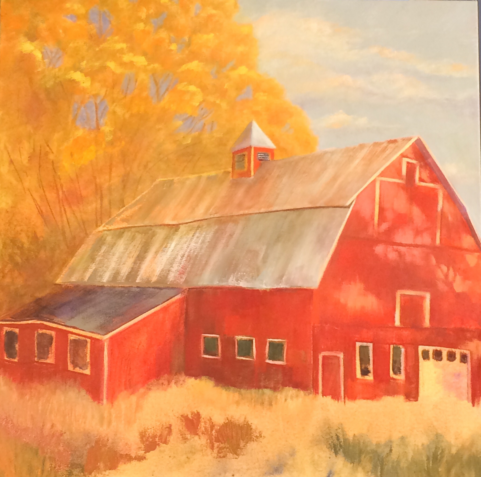 BARN IN AUTUMN by Jane Wallor Collins