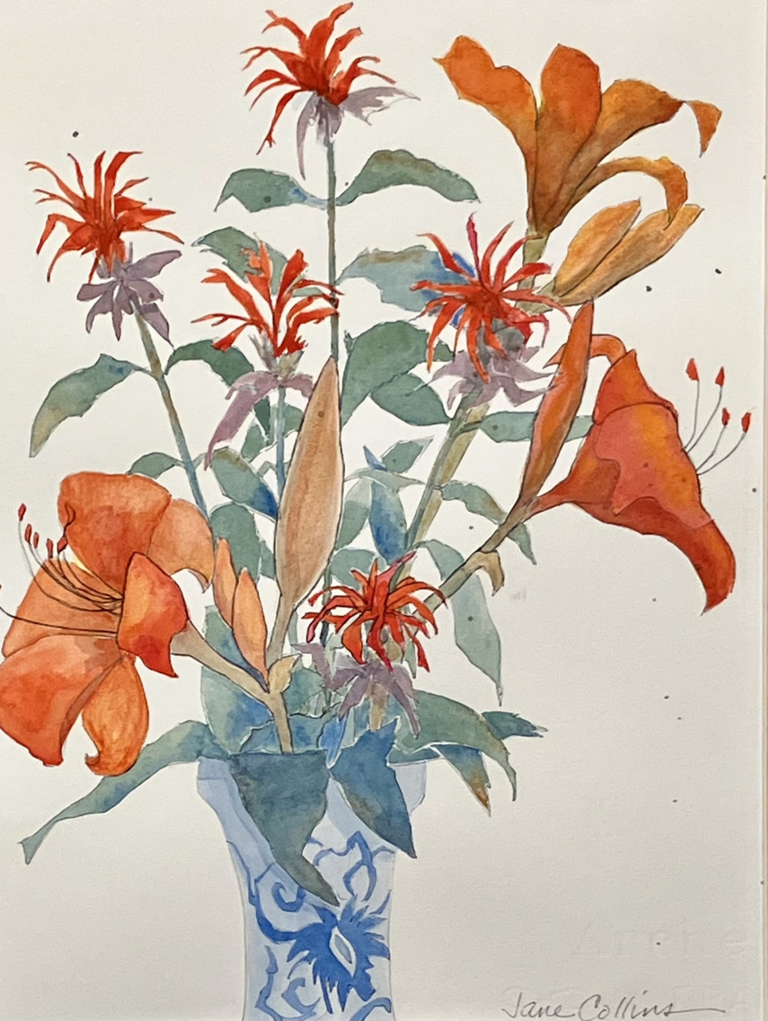Bergamot and Daylilies by Jane Wallor Collins