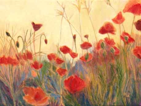 POPPIES IN THE AFTERNOON (STUDY) by Jane Wallor Collins