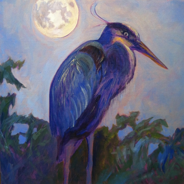 HERON BY MOONLIGHT by Jane Wallor Collins