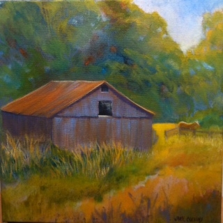 BARN IN LATE AFTERNOON by Jane Wallor Collins